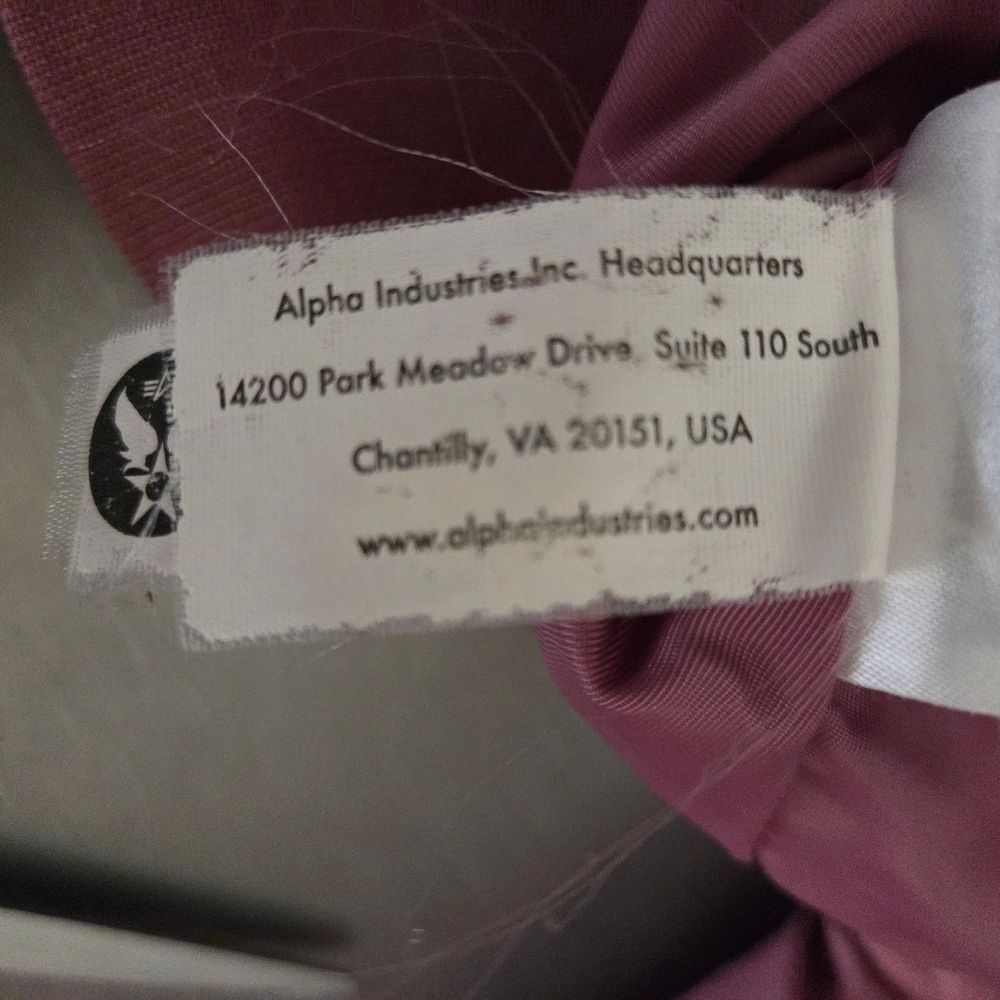 Alpha Industries Dusty Pink Nylon Flight Bomber Jacket Utility Medium - Picture 14 of 15